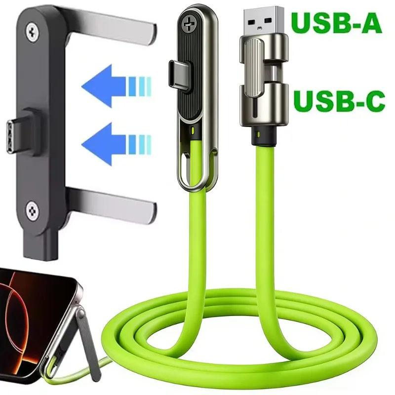 Кабель USB-C Type-C 2-в-1 со складной подставкой для смартфона, быстрая зарядка 240 Вт, многофункциональный кабель для передачи данных и зарядки телефона, кабель PD
Кабель USB-C Type-C 2-в-1 со складной подставкой для смартфона, быстрая зарядка 240 Вт, многофункциональный кабель для передачи данных и зарядки телефона, кабель PD