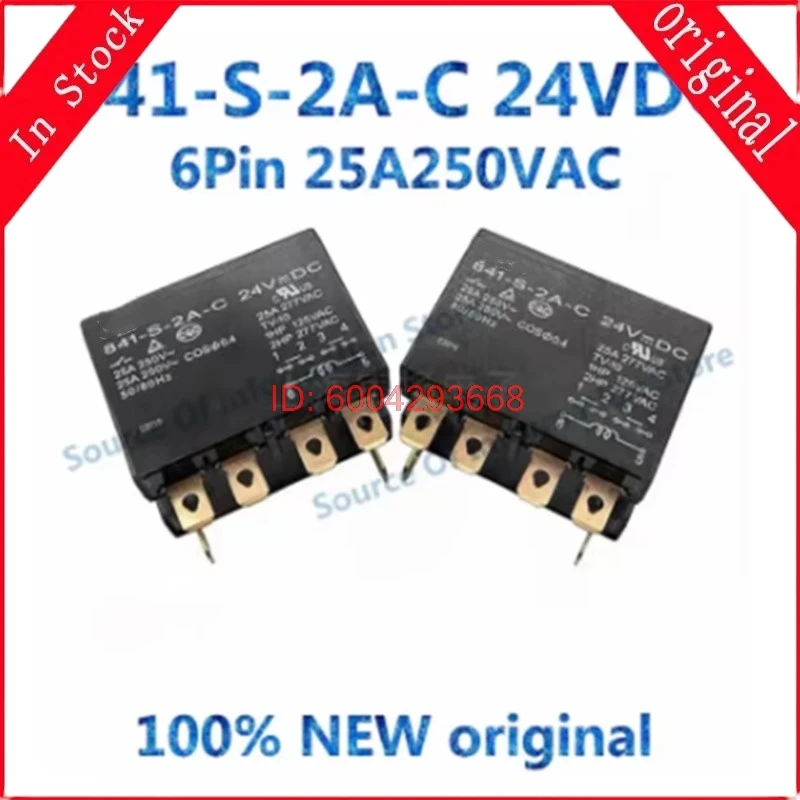 2 шт. 841-S-2A-C 24VDC Реле 6-контактное 25A250VAC для систем ОВКВ
2 шт. 841-S-2A-C 24VDC Реле 6-контактное 25A250VAC для систем ОВКВ