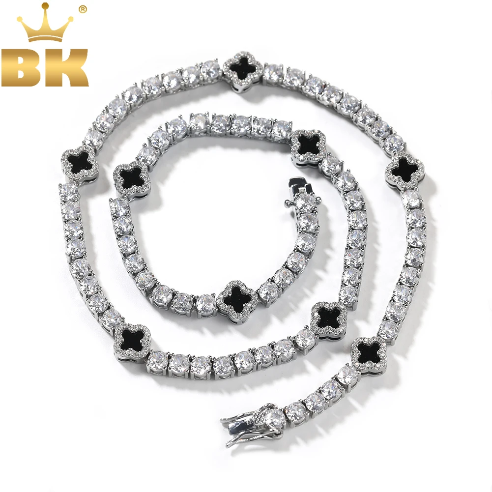 TBTK 4mm Four Leaf Clover Tennis Chain Iced Out AAAAA+ Cubic Zircon Luxury Choker Necklace Men Women Gift Hiphop Jewelry
TBTK 4mm Four Leaf Clover Tennis Chain Iced Out AAAAA+ Cubic Zircon Luxury Choker Necklace Men Women Gift Hiphop Jewelry