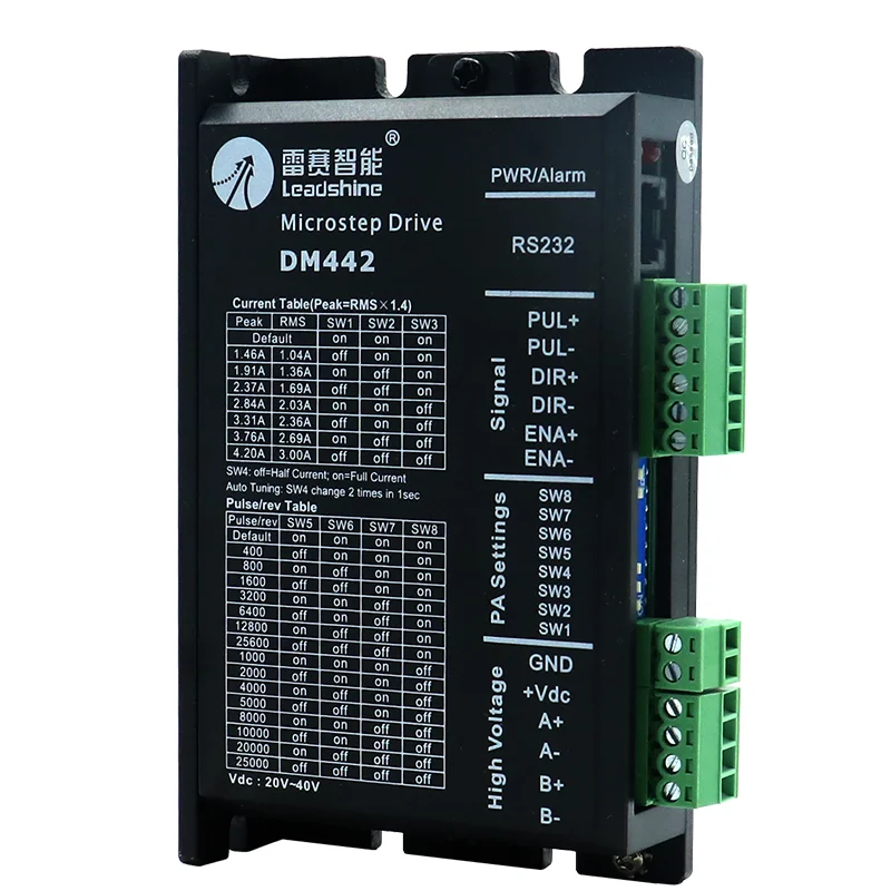 1.46~4.2A Two Phase Open Loop Digital Stepper Motor Driver DM442 Drive For Nema 23 Stepper Motor
1.46~4.2A Two Phase Open Loop Digital Stepper Motor Driver DM442 Drive For Nema 23 Stepper Motor