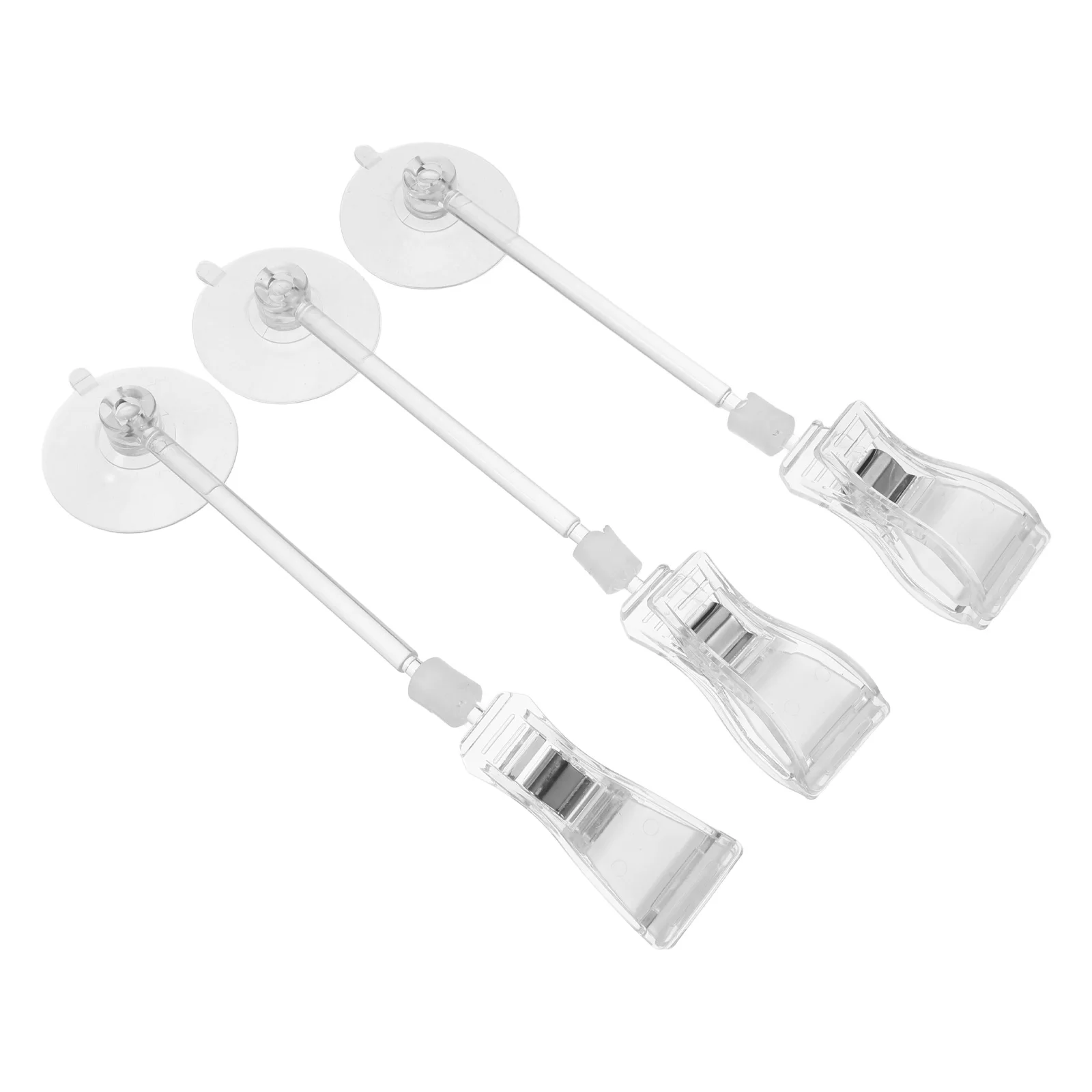 3Pcs Aquarium Suction Cup Clips Transparent Practical Material Strong Degree Adjustable Fish Tank Clips
3Pcs Aquarium Suction Cup Clips Transparent Practical Material Strong Degree Adjustable Fish Tank Clips