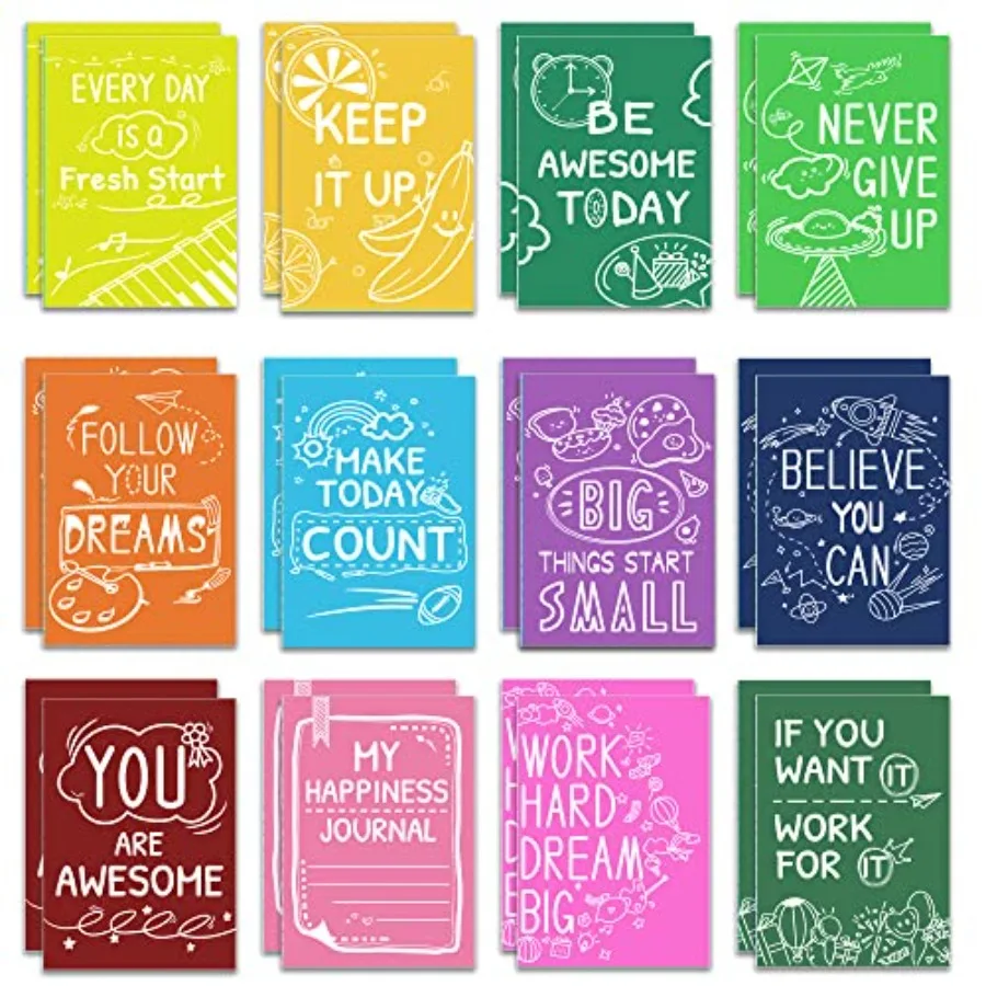 24 Packs - Gifts in Bulk Mini Inspirational Notebooks for Party Favors, Small Motivational Notepads, Cute Notebooks for Coworke
24 Packs - Gifts in Bulk Mini Inspirational Notebooks for Party Favors, Small Motivational Notepads, Cute Notebooks for Coworke