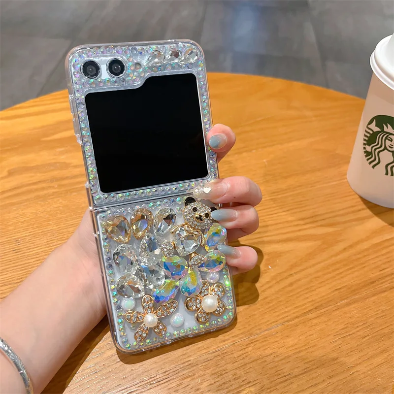 Flower Diamond Bear Phone Case for Samsung Galaxy Z Flip 3 Z Flip 4 Z Flip 5 Hard PC Back Cover for ZFlip5 Case Shell
Flower Diamond Bear Phone Case for Samsung Galaxy Z Flip 3 Z Flip 4 Z Flip 5 Hard PC Back Cover for ZFlip5 Case Shell