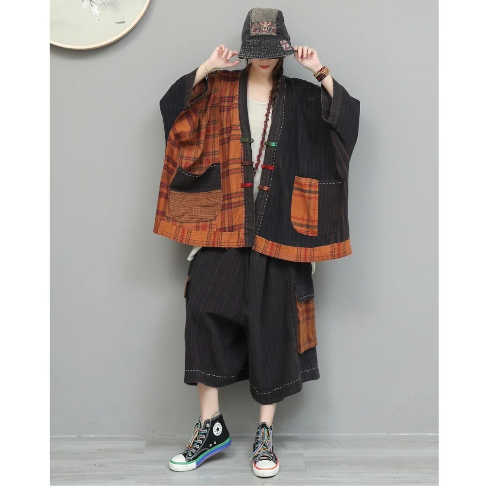 Vintage-style Women 2026 Spring Suit Button-up Cardigan Patchwork Jacket + Loose Wide-leg Pant Two Piece Set XY228
Vintage-style Women 2026 Spring Suit Button-up Cardigan Patchwork Jacket + Loose Wide-leg Pant Two Piece Set XY228