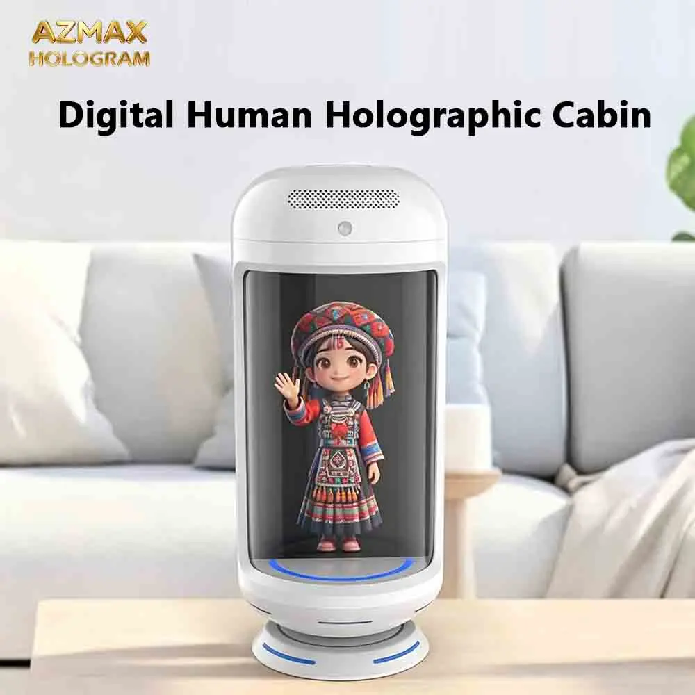 Digital Human Holographic Cabin AI Virtual Human 3D Naked Eye Hologram Display Cabinet Voice Interactive Advertising Machine for
Digital Human Holographic Cabin AI Virtual Human 3D Naked Eye Hologram Display Cabinet Voice Interactive Advertising Machine for