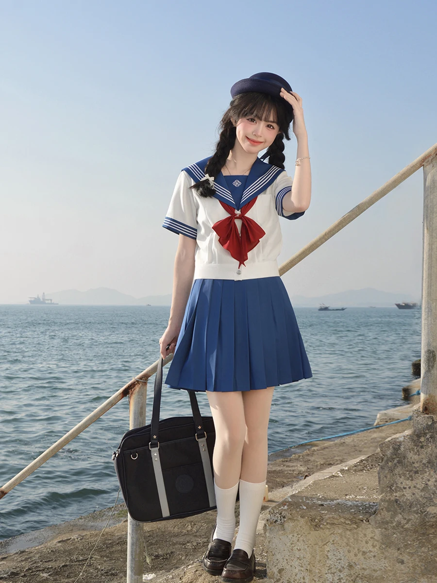 Летний ор Sve Sailor Suit Set для женщин розового и синего цвета с цветочным принтом orm JK School orm Sle Полиэстер Материал
Летний ор Sve Sailor Suit Set для женщин розового и синего цвета с цветочным принтом orm JK School orm Sle Полиэстер Материал