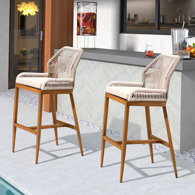 Modern Designer Outdoor Industrial Bar Stool Minimalist Rope Weave Balcony Cafe Chair For Hotel Or Home Use
Modern Designer Outdoor Industrial Bar Stool Minimalist Rope Weave Balcony Cafe Chair For Hotel Or Home Use