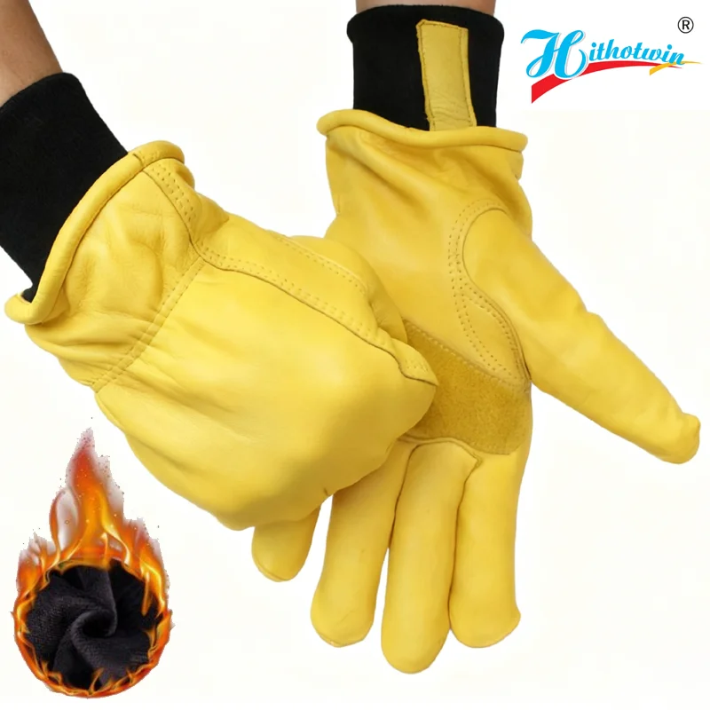 Мужские теплые зимние перчатки из воловьей кожи с флисовой подкладкой для катания на лыжах, мотоцикла, езды на велосипеде, сноуборде
Мужские теплые зимние перчатки из воловьей кожи с флисовой подкладкой для катания на лыжах, мотоцикла, езды на велосипеде, сноуборде