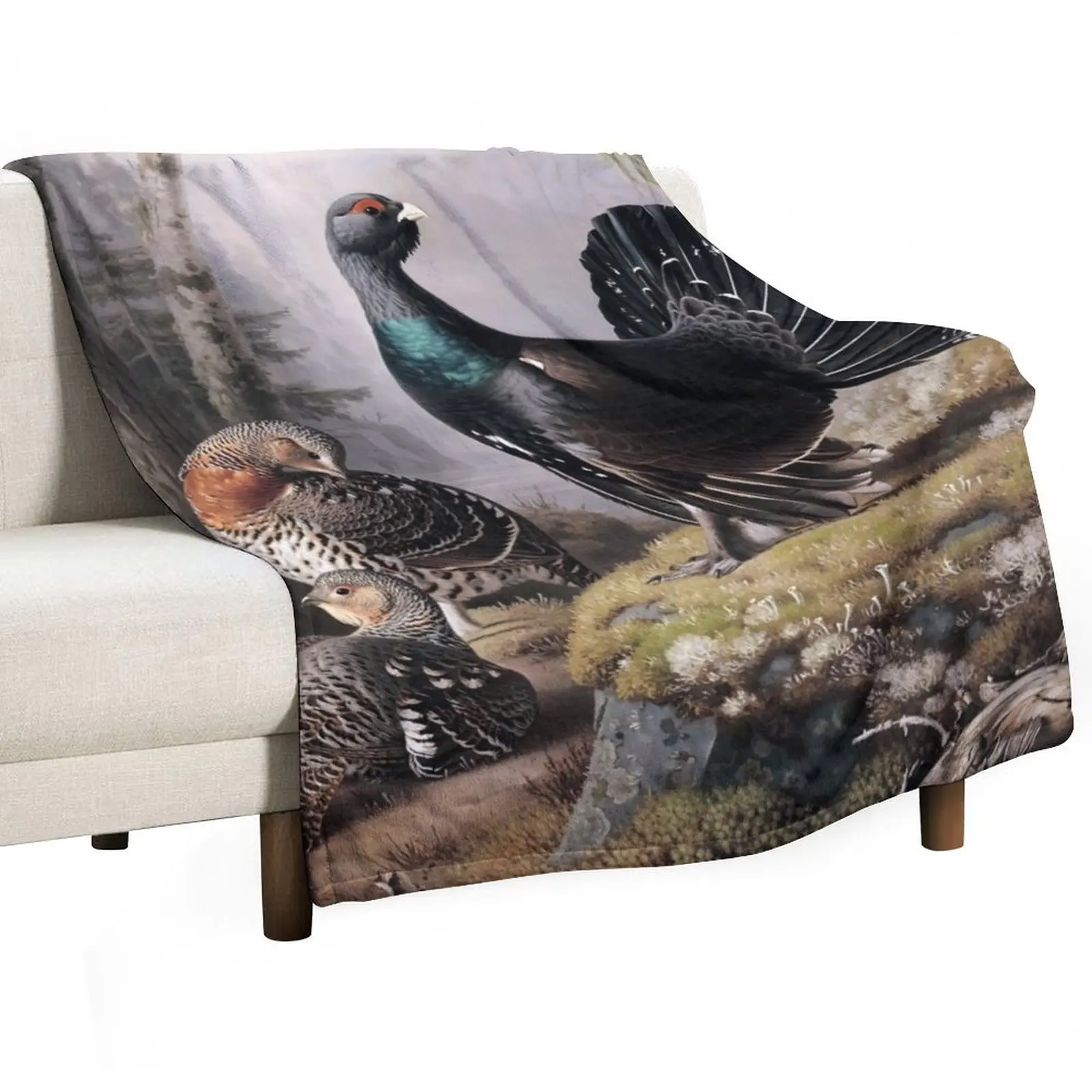 Capercaillie courting by Ferdinand von Wright Throw Blanket Bed covers Flannel blankets and throws Plush Blankets
Capercaillie courting by Ferdinand von Wright Throw Blanket Bed covers Flannel blankets and throws Plush Blankets
