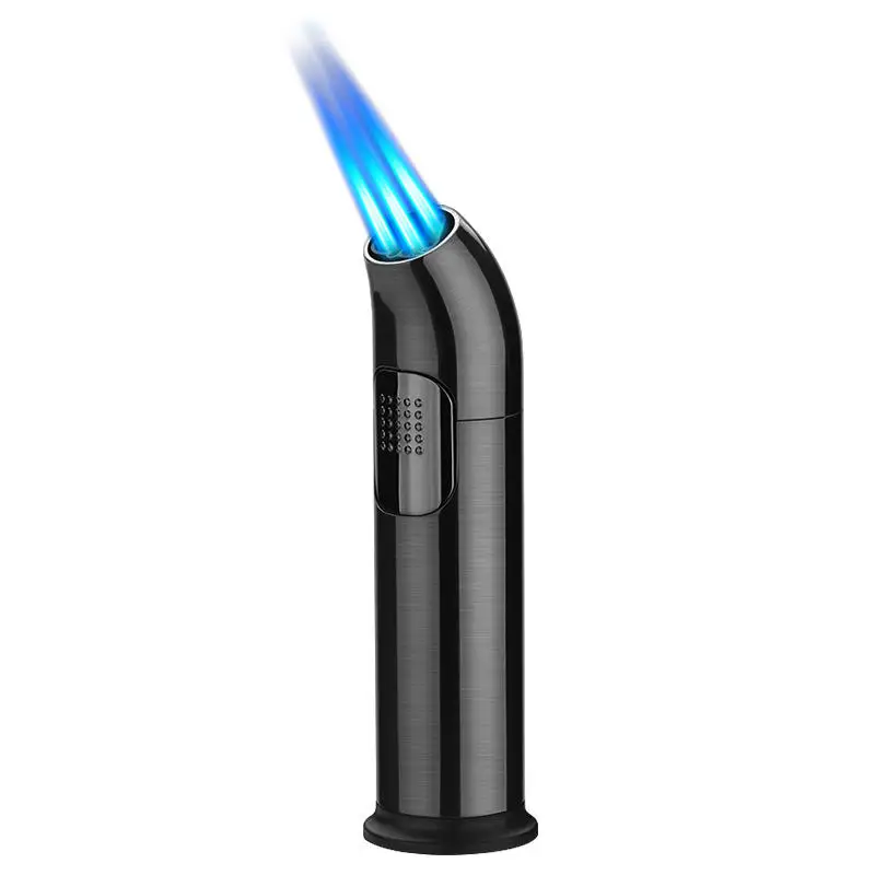 Three Flame Cigar Lighter Flamethrower Welding Gun Outdoor Torch Lighter Metal BBQ Lighter Drop Shipping
Three Flame Cigar Lighter Flamethrower Welding Gun Outdoor Torch Lighter Metal BBQ Lighter Drop Shipping