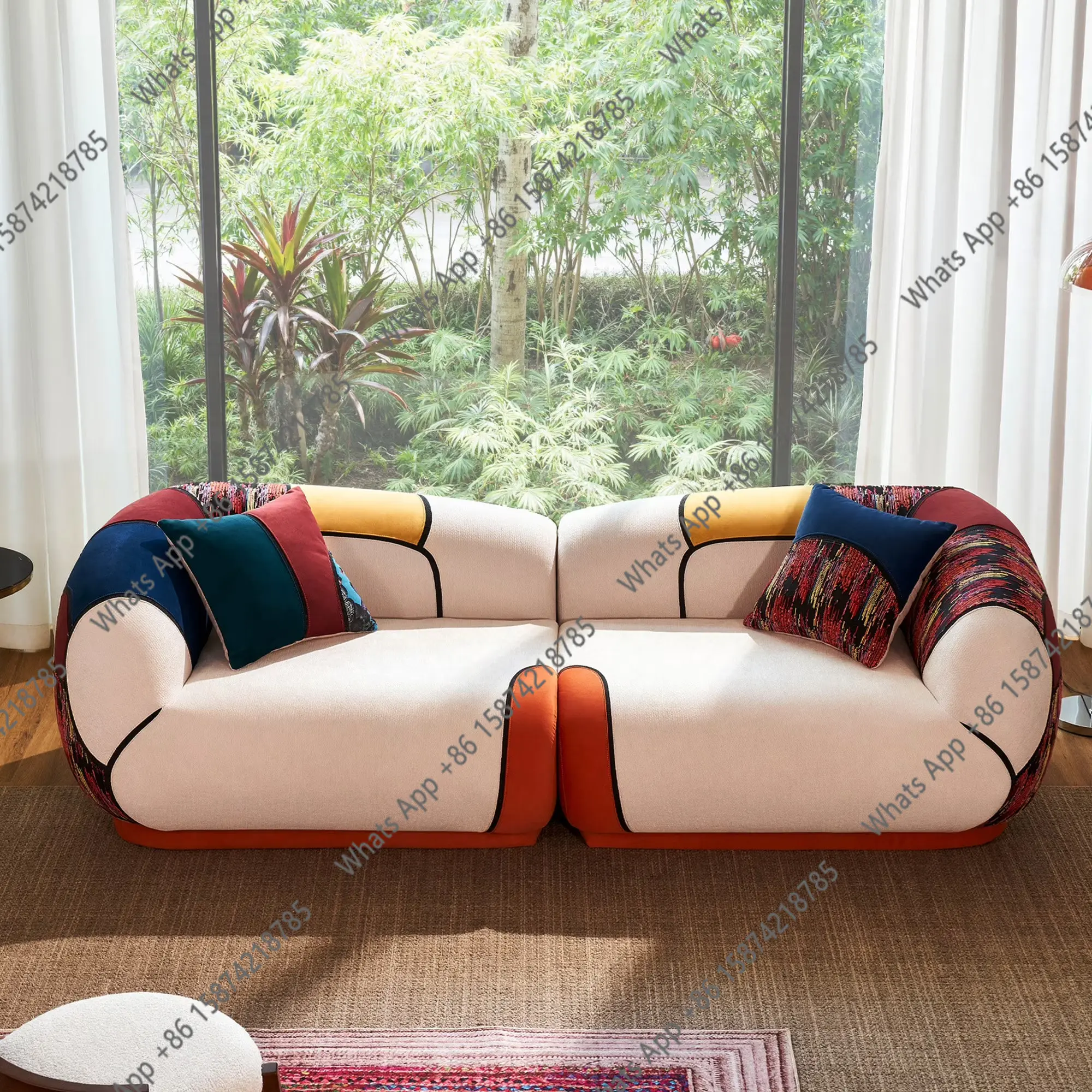 J Cloud Sofa Color Matching Chenille Fabric Double Modern Simple Living Room Furniture Compression Sofa
J Cloud Sofa Color Matching Chenille Fabric Double Modern Simple Living Room Furniture Compression Sofa