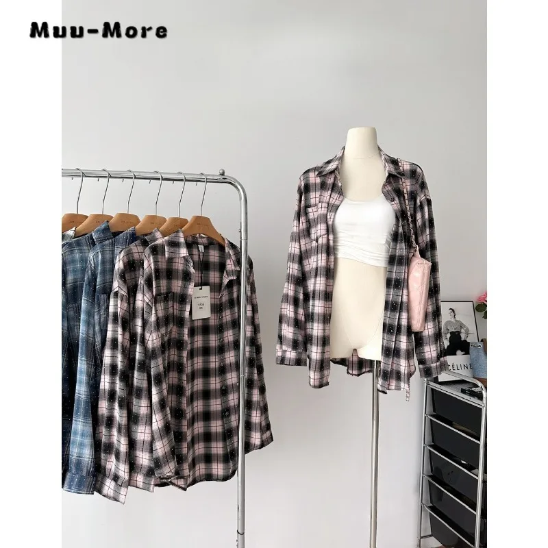 2023 Autumn New Fashion Plaid Design Loose Long Sleeve Single Breasted Shirt Winter Women's Turn-Down Collar Casual Blouse
2023 Autumn New Fashion Plaid Design Loose Long Sleeve Single Breasted Shirt Winter Women's Turn-Down Collar Casual Blouse
