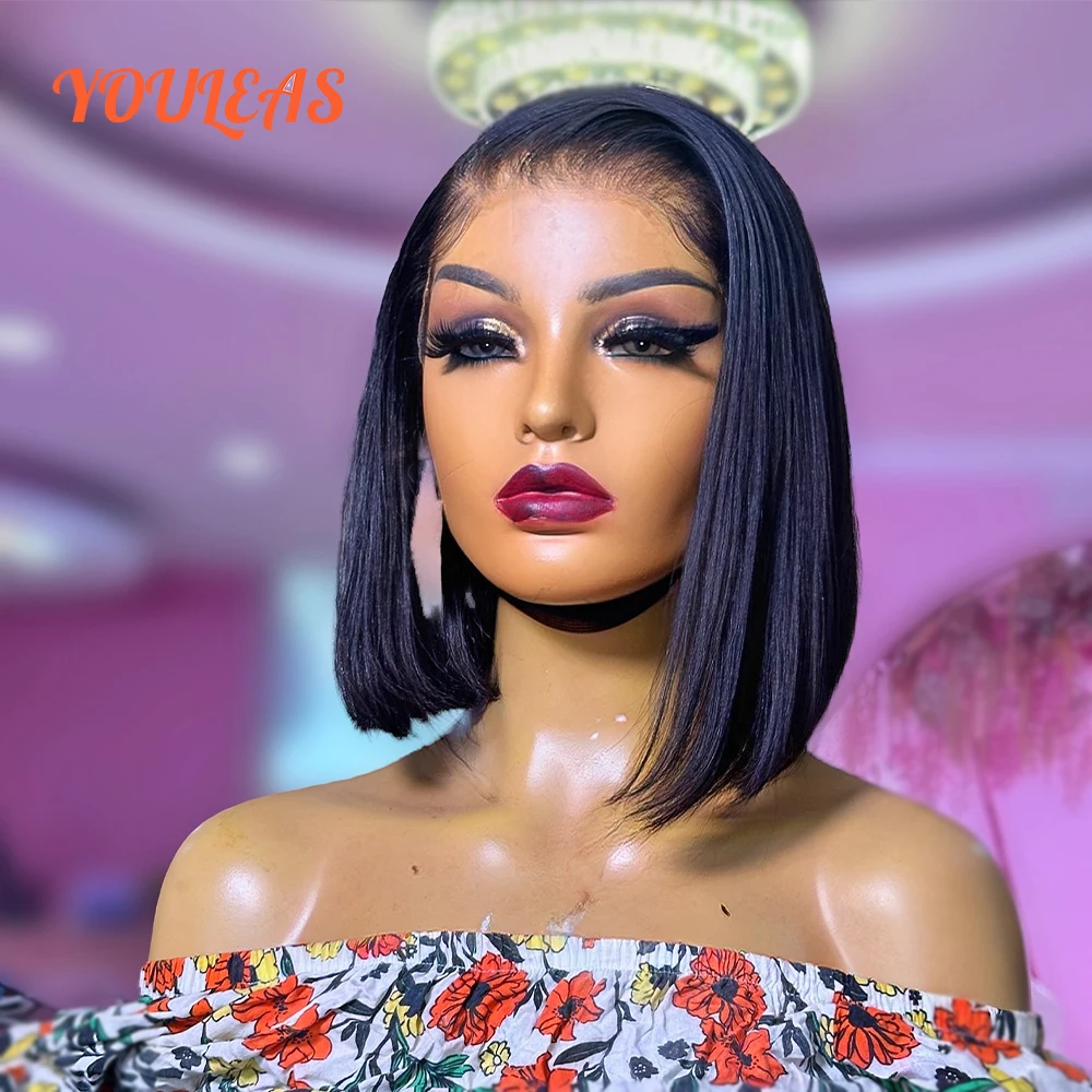 Short Bob Double Drawn Straight 250% Density Wig 13x6 Transparent Lace Frontal Gluless Wig Preplucked Human Hair Ready To Wear
Short Bob Double Drawn Straight 250% Density Wig 13x6 Transparent Lace Frontal Gluless Wig Preplucked Human Hair Ready To Wear