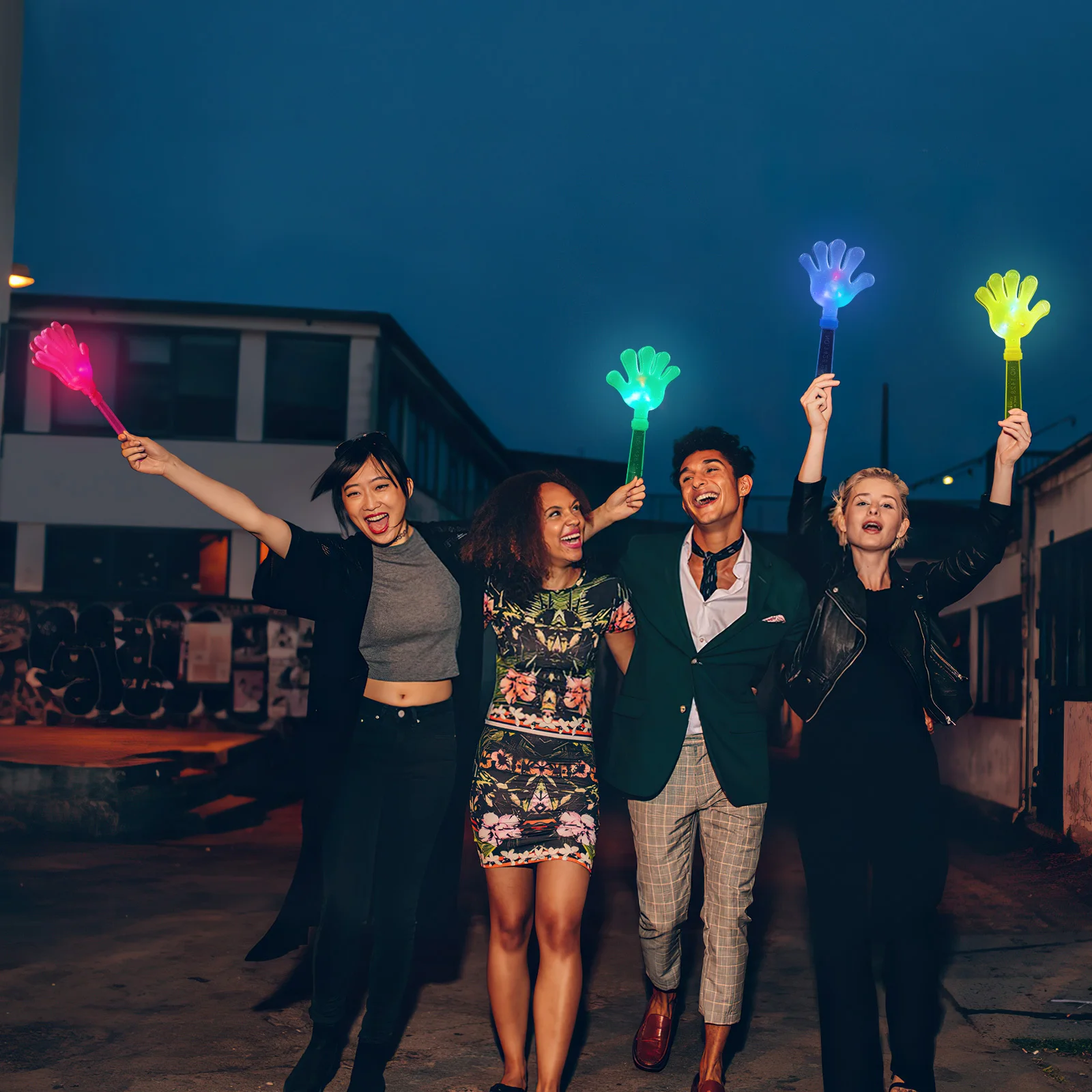 5 pcs 28Cm Led Luminescent Hands Clap Plastic Noise Maker For Parties Glow Party Supplies Flashing Applause Device
5 pcs 28Cm Led Luminescent Hands Clap Plastic Noise Maker For Parties Glow Party Supplies Flashing Applause Device