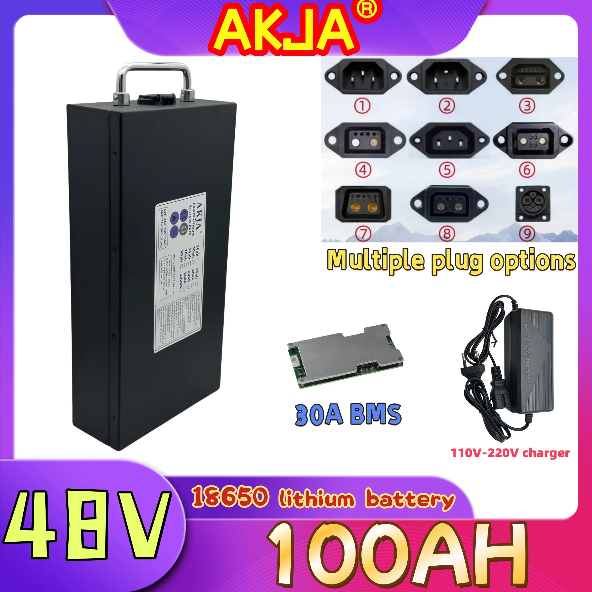 Air fast transportation,Send within 24 hours,48V100AH,18650 lithium battery,Lithium battery pack,Suitable for motors below 3000W
Air fast transportation,Send within 24 hours,48V100AH,18650 lithium battery,Lithium battery pack,Suitable for motors below 3000W