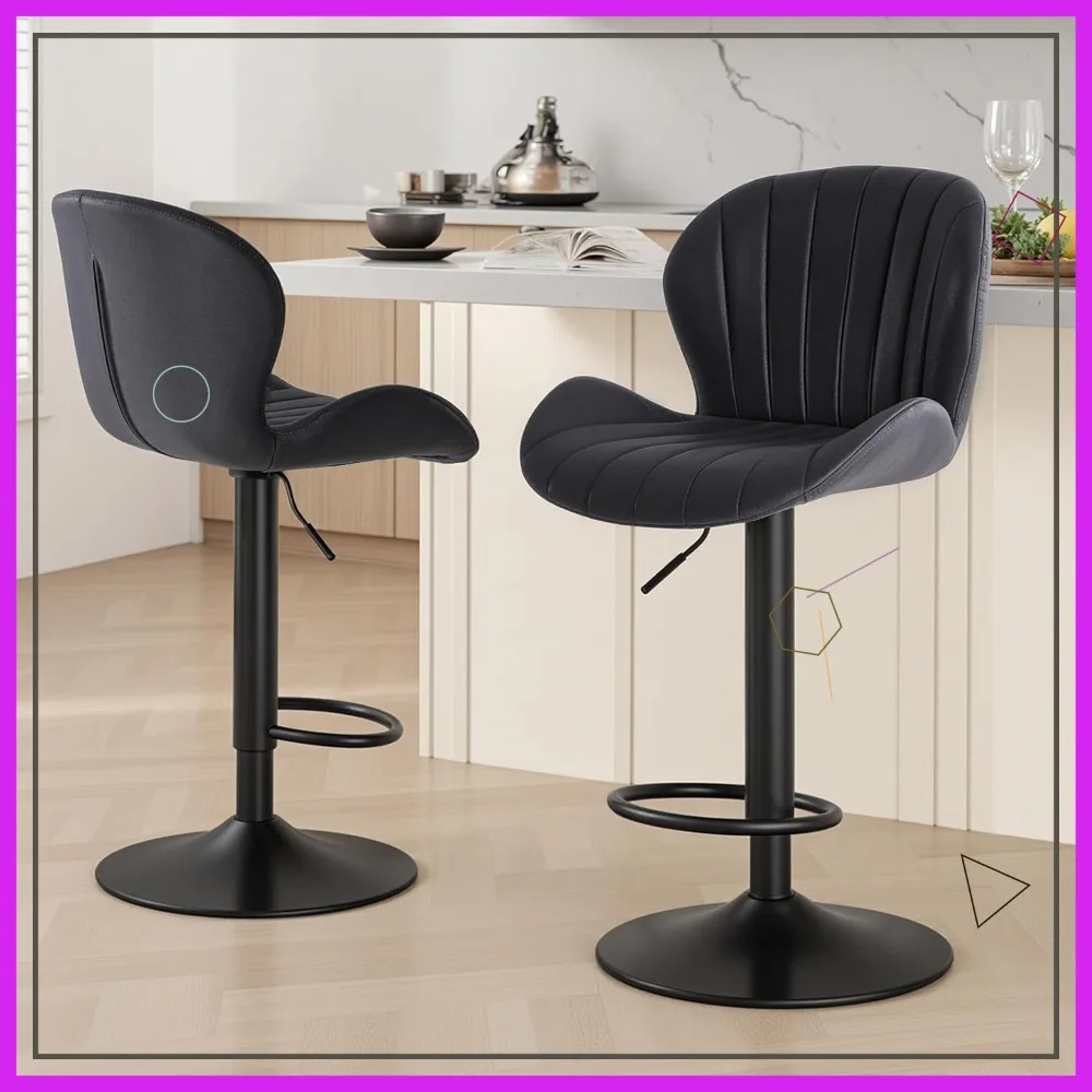 Современные вращающиеся барные стулья, набор из 2 шт., стулья с тканевой обивкой и регулируемой высотой для кухни, обеденного острова
Современные вращающиеся барные стулья, набор из 2 шт., стулья с тканевой обивкой и регулируемой высотой для кухни, обеденного острова