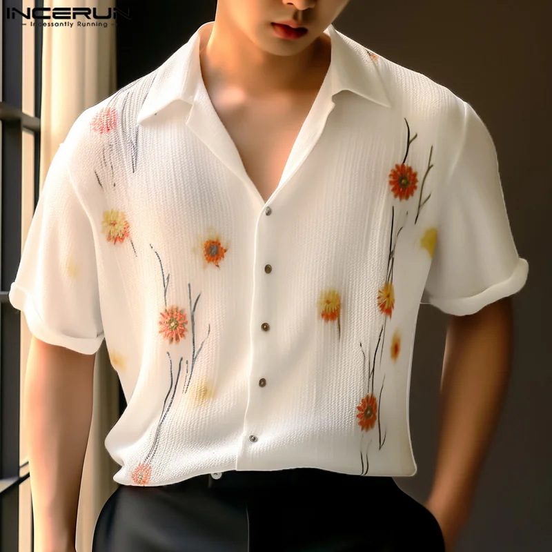 INCERUN Tops 2024 Fashion New Men Striped Floral Printed Shirts Summer Casual Personality Male Lapel Short Sleeved Blouse S-5XL
INCERUN Tops 2024 Fashion New Men Striped Floral Printed Shirts Summer Casual Personality Male Lapel Short Sleeved Blouse S-5XL