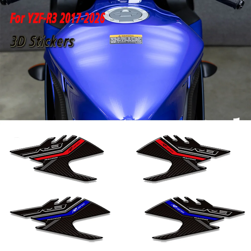 Motorcycle For YZF-R3 YZFR3 YZF R3 Tank Pad TankPad Cap Grips Gas Fuel Kit Knee Stickers Decals Protection 2017 - 2026
Motorcycle For YZF-R3 YZFR3 YZF R3 Tank Pad TankPad Cap Grips Gas Fuel Kit Knee Stickers Decals Protection 2017 - 2026