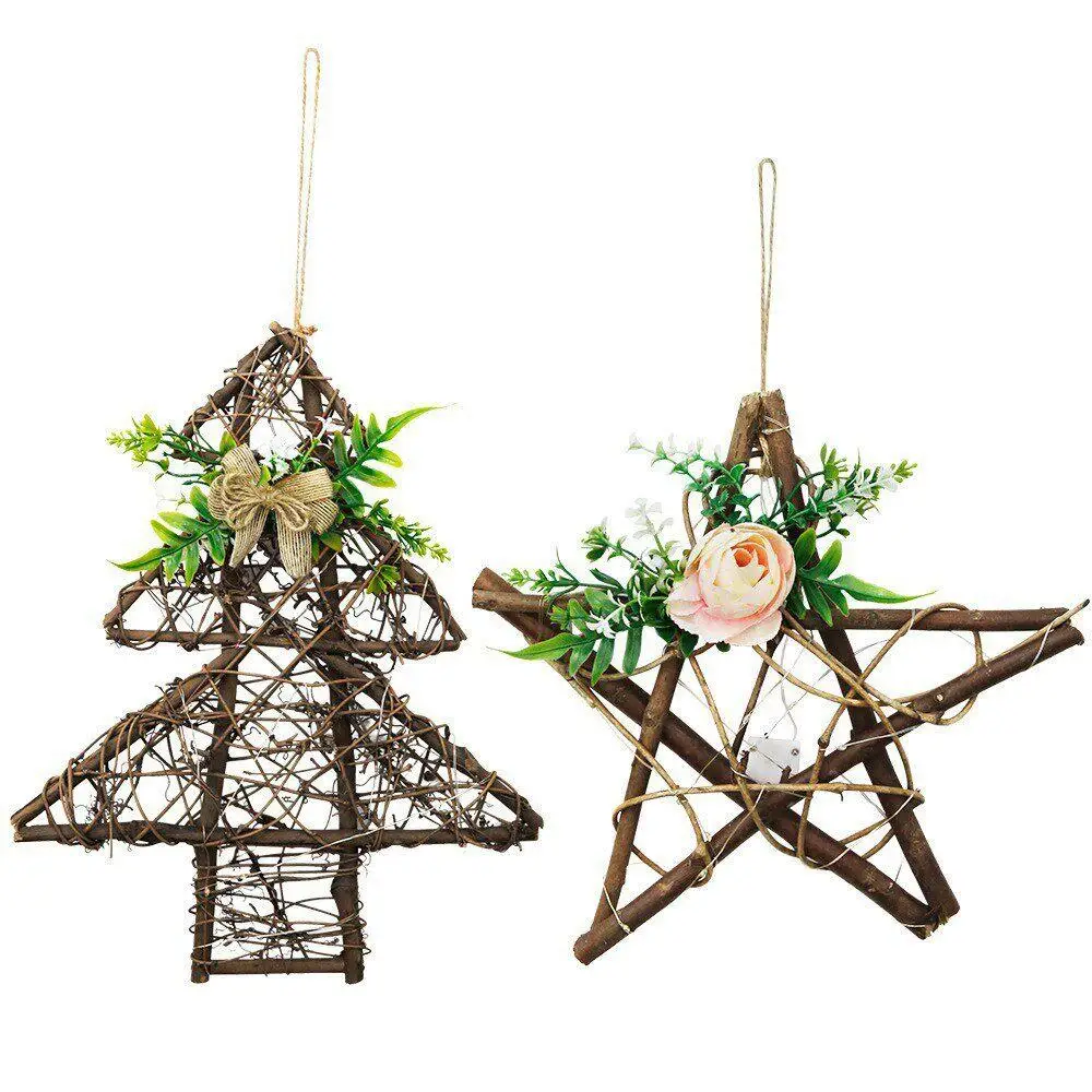 Christmas Decorative Glowing Wooden Star LED Light Wire Vine Woven Tower Tree DIY Hanging Ornaments Party Decoration
Christmas Decorative Glowing Wooden Star LED Light Wire Vine Woven Tower Tree DIY Hanging Ornaments Party Decoration