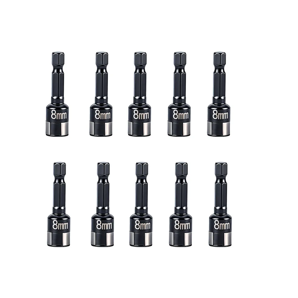 10Pcs Hex Shank Socket Adapter Non Magnetic Quick Release Nut Screwdriver Driver 8mm High Torque Impact Socket Bits
10Pcs Hex Shank Socket Adapter Non Magnetic Quick Release Nut Screwdriver Driver 8mm High Torque Impact Socket Bits
