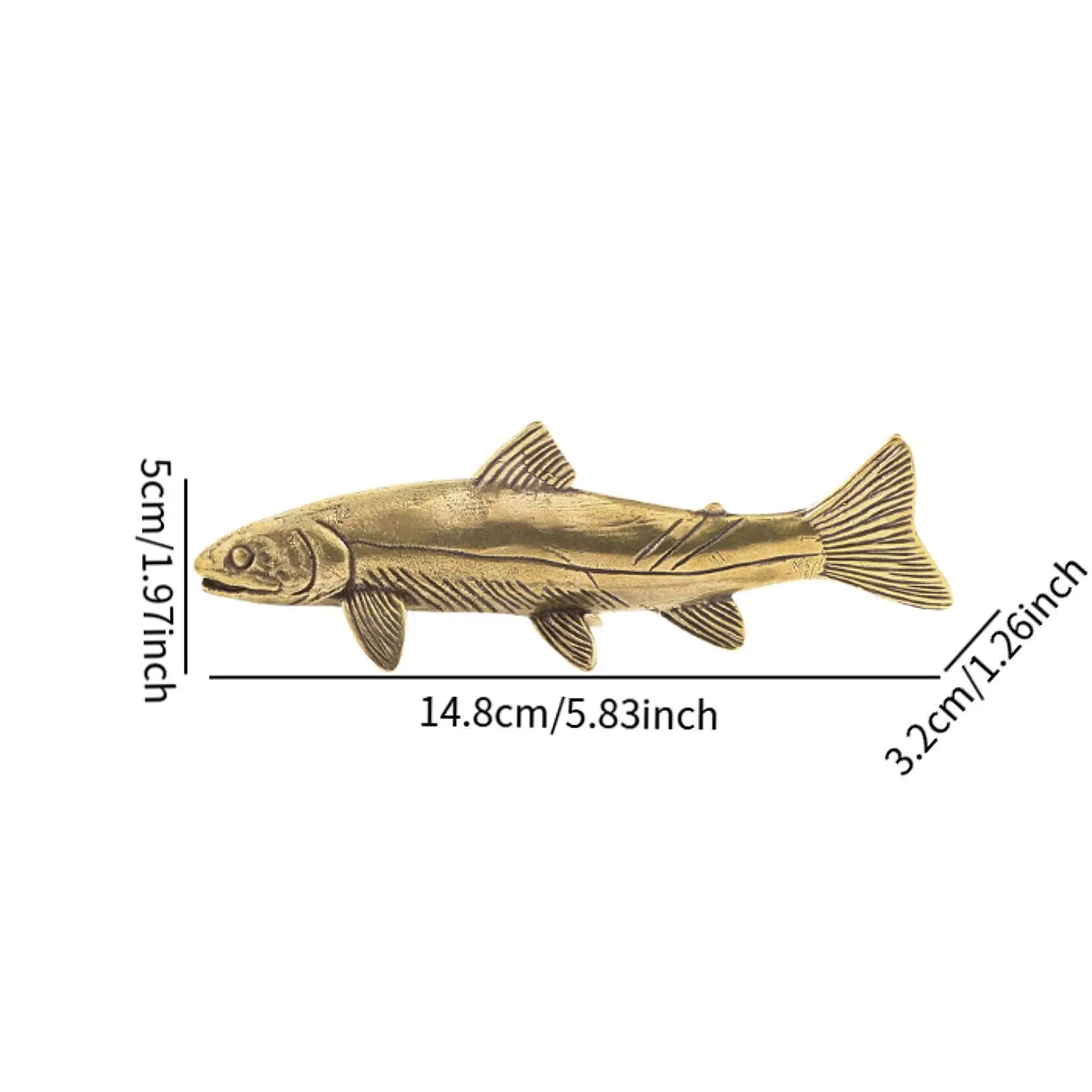 Creative Home Table Decoration Lucky Fish Brass Figurine Modern Desk Collectible Ornament for Office
Creative Home Table Decoration Lucky Fish Brass Figurine Modern Desk Collectible Ornament for Office