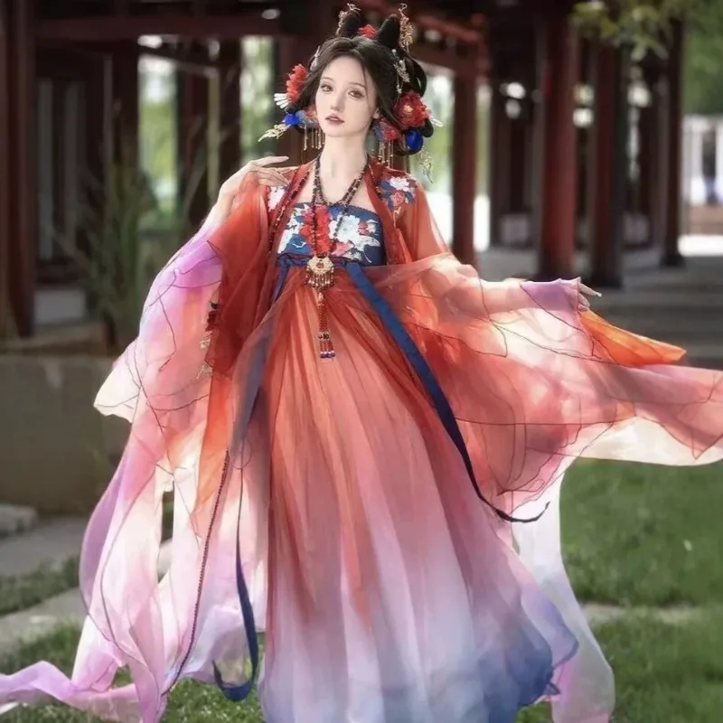 Heavy Industry Embroidery Large Sleeve Shirt Tang-made Hanfu Women's Embroidery Chest-length Large Sleeve Shirt
Heavy Industry Embroidery Large Sleeve Shirt Tang-made Hanfu Women's Embroidery Chest-length Large Sleeve Shirt