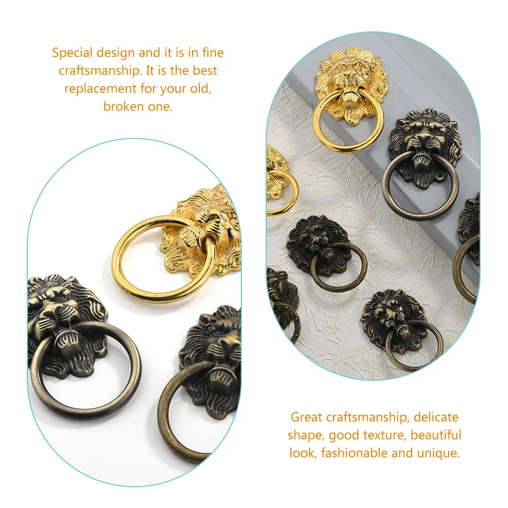 6Pcs Lion Head Zinc Alloy Cabinet Knobs Vintage Drawer Pulls Golden Hardware Wardrobe H les Closet Knobs Style Furniture
6Pcs Lion Head Zinc Alloy Cabinet Knobs Vintage Drawer Pulls Golden Hardware Wardrobe H les Closet Knobs Style Furniture