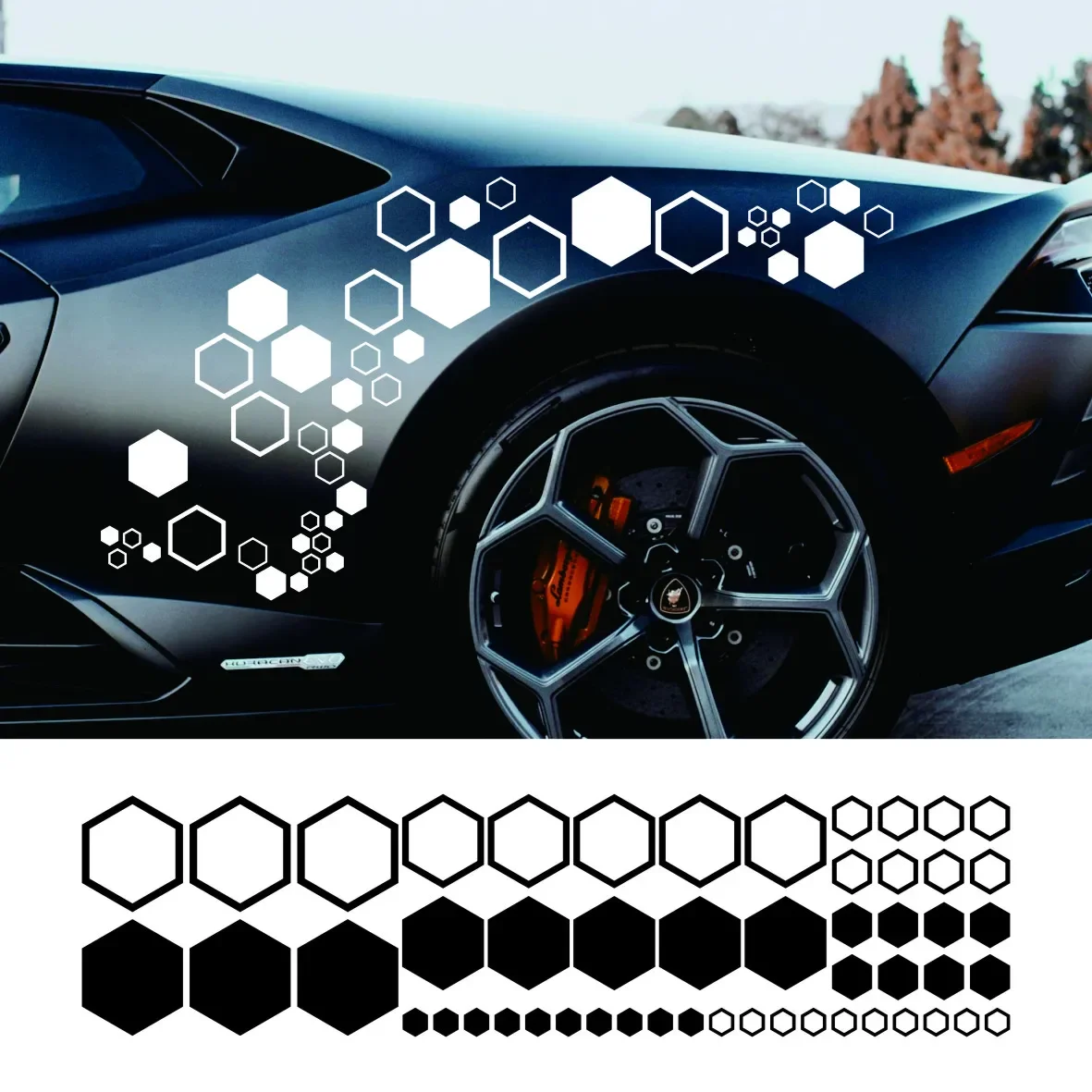 2pcs Honeycomb Auto Vinyl Decals Large and Small Combination Hexagonal Stickers DIY Car Body Cool Styling Open Style Decoration
2pcs Honeycomb Auto Vinyl Decals Large and Small Combination Hexagonal Stickers DIY Car Body Cool Styling Open Style Decoration