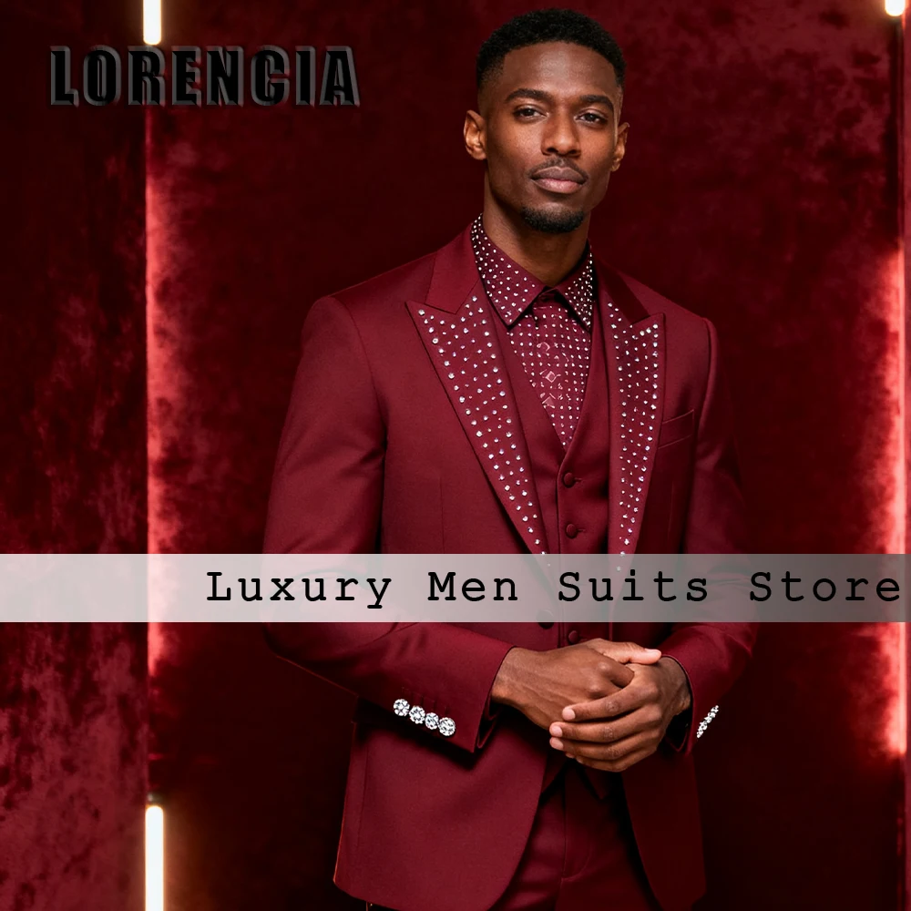 Классические мужские костюмы с бриллиантами, комплект из трех предметов, смокинги с остроконечными этикетками, наряды для свадебной вечеринки, блейзер на заказ, брюки, жилет, халат mariage femme
Классические мужские костюмы с бриллиантами, комплект из трех предметов, смокинги с остроконечными этикетками, наряды для свадебной вечеринки, блейзер на заказ, брюки, жилет, халат mariage femme