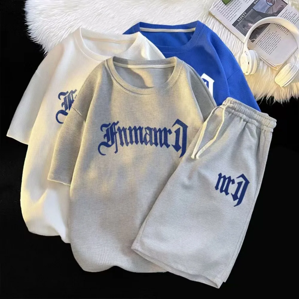 Oversized Japan Korean Fashion student Waffle Set Men Boys Summer Casual Loose Short Sleeve T-shirt Shorts Sports 2 Piece Set
Oversized Japan Korean Fashion student Waffle Set Men Boys Summer Casual Loose Short Sleeve T-shirt Shorts Sports 2 Piece Set