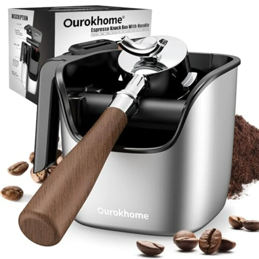 home Espresso Knock Box with Lid, Compact Coffee Grounds Container for Home Coffee Bar, Removable Knock Bar, 304 Exterior, Non-
home Espresso Knock Box with Lid, Compact Coffee Grounds Container for Home Coffee Bar, Removable Knock Bar, 304 Exterior, Non-