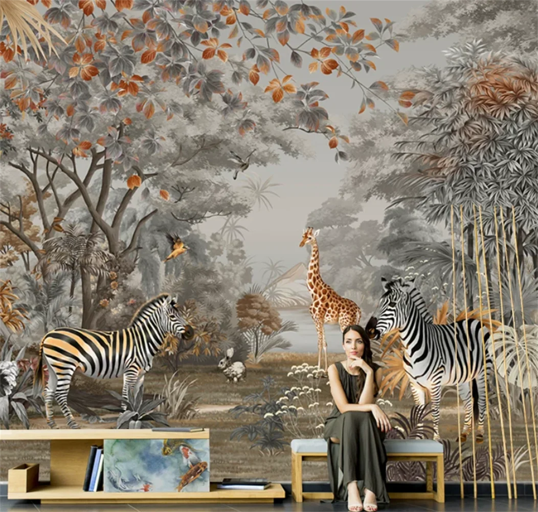 French Jungle Beast Medieval Forest Animal Customizable Wallpaper Murals for Living Room Dining Room Bedroom - Modern Wild Theme
French Jungle Beast Medieval Forest Animal Customizable Wallpaper Murals for Living Room Dining Room Bedroom - Modern Wild Theme