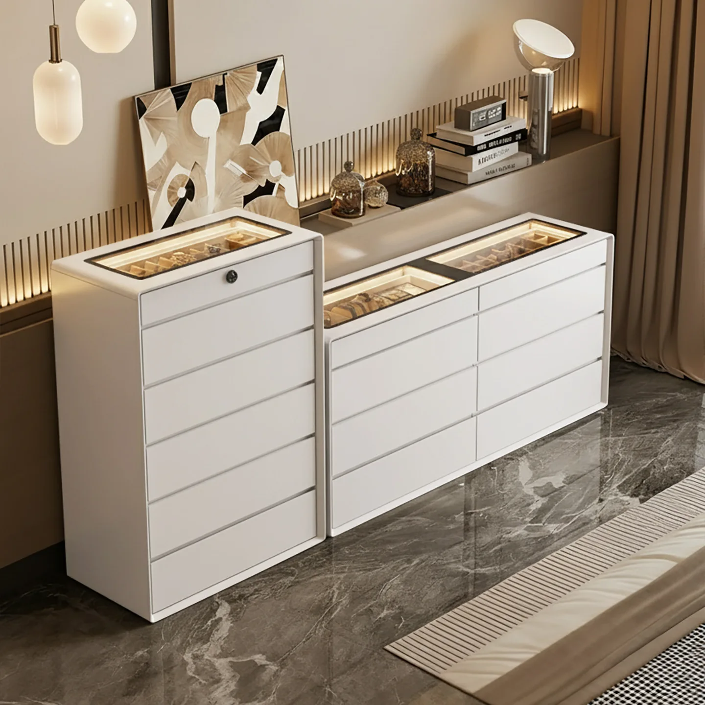 Solid wood storage cabinet light luxury high-end bedroom bedside storage cabinet Italian simple cabinet
Solid wood storage cabinet light luxury high-end bedroom bedside storage cabinet Italian simple cabinet