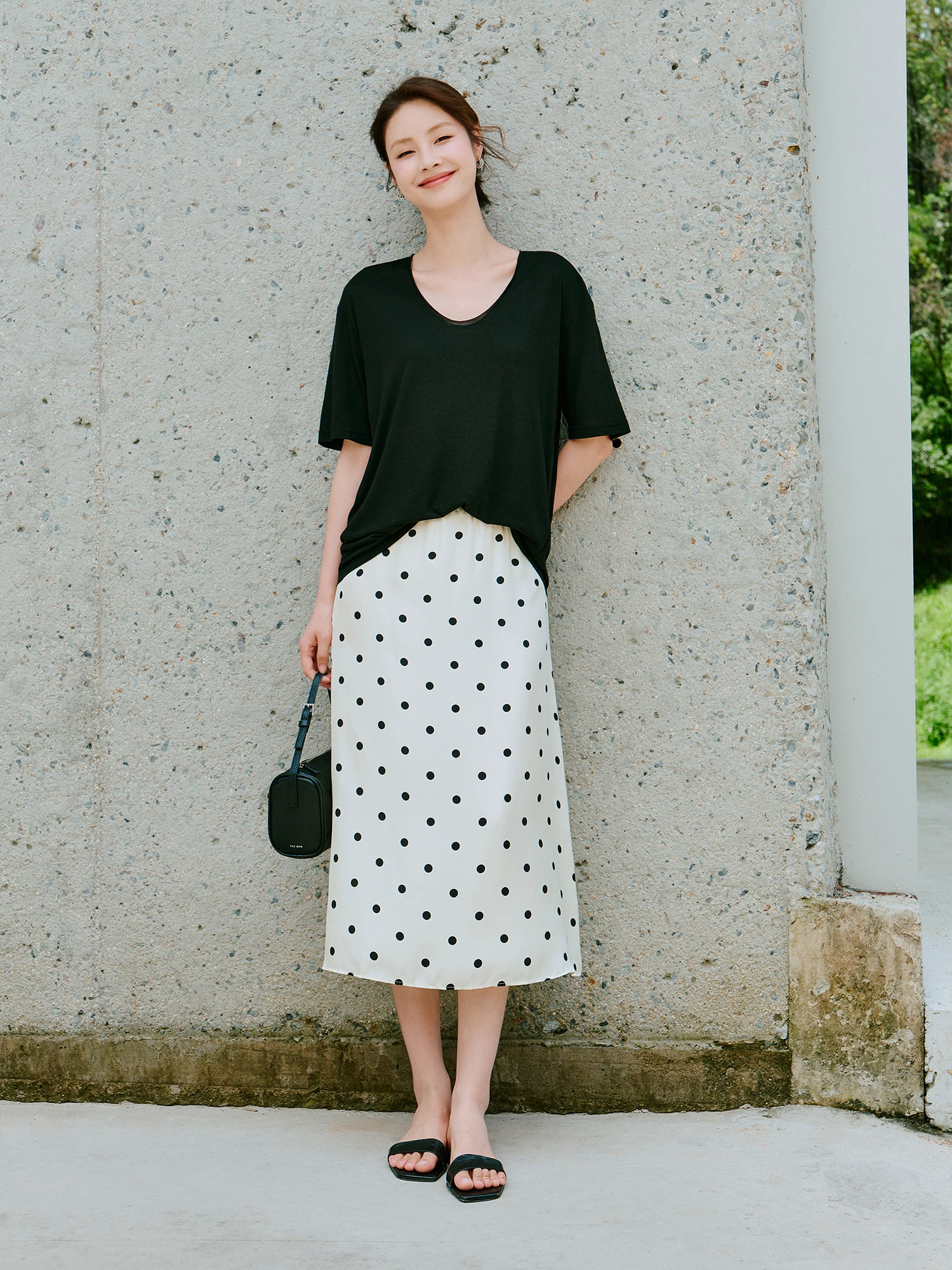 fini Vintage Melody Polka Dot Silk ort Sve Top f Skirt Faion Set round Me Print Asymmetrical Hemline Summer Wear
fini Vintage Melody Polka Dot Silk ort Sve Top f Skirt Faion Set round Me Print Asymmetrical Hemline Summer Wear