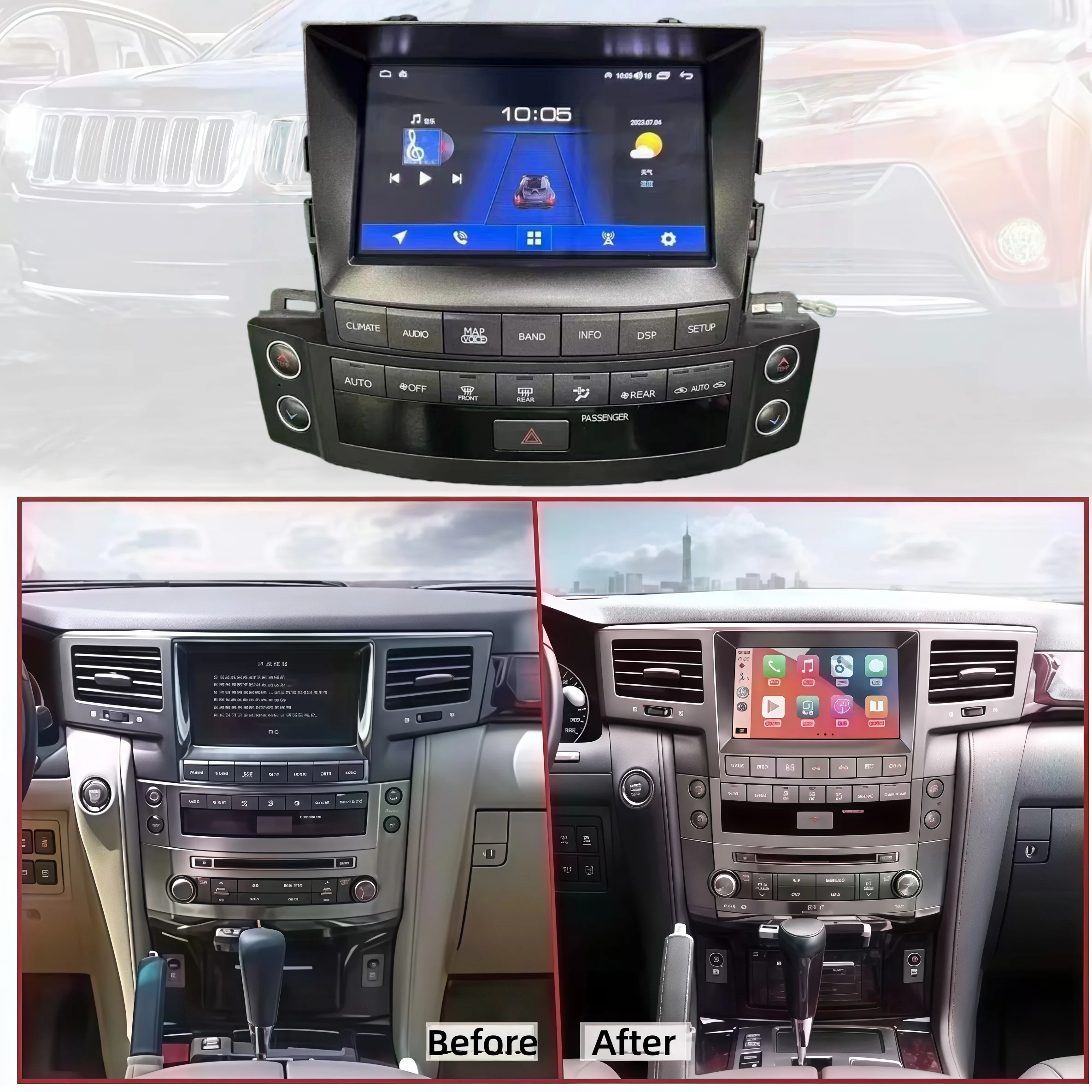 Carplay QLED Touch Screen Android 13 For Lexus LX570 2013-2015 Car GPS Navigation Wireless Carplay Radio Player Head Unit HDMI
Carplay QLED Touch Screen Android 13 For Lexus LX570 2013-2015 Car GPS Navigation Wireless Carplay Radio Player Head Unit HDMI