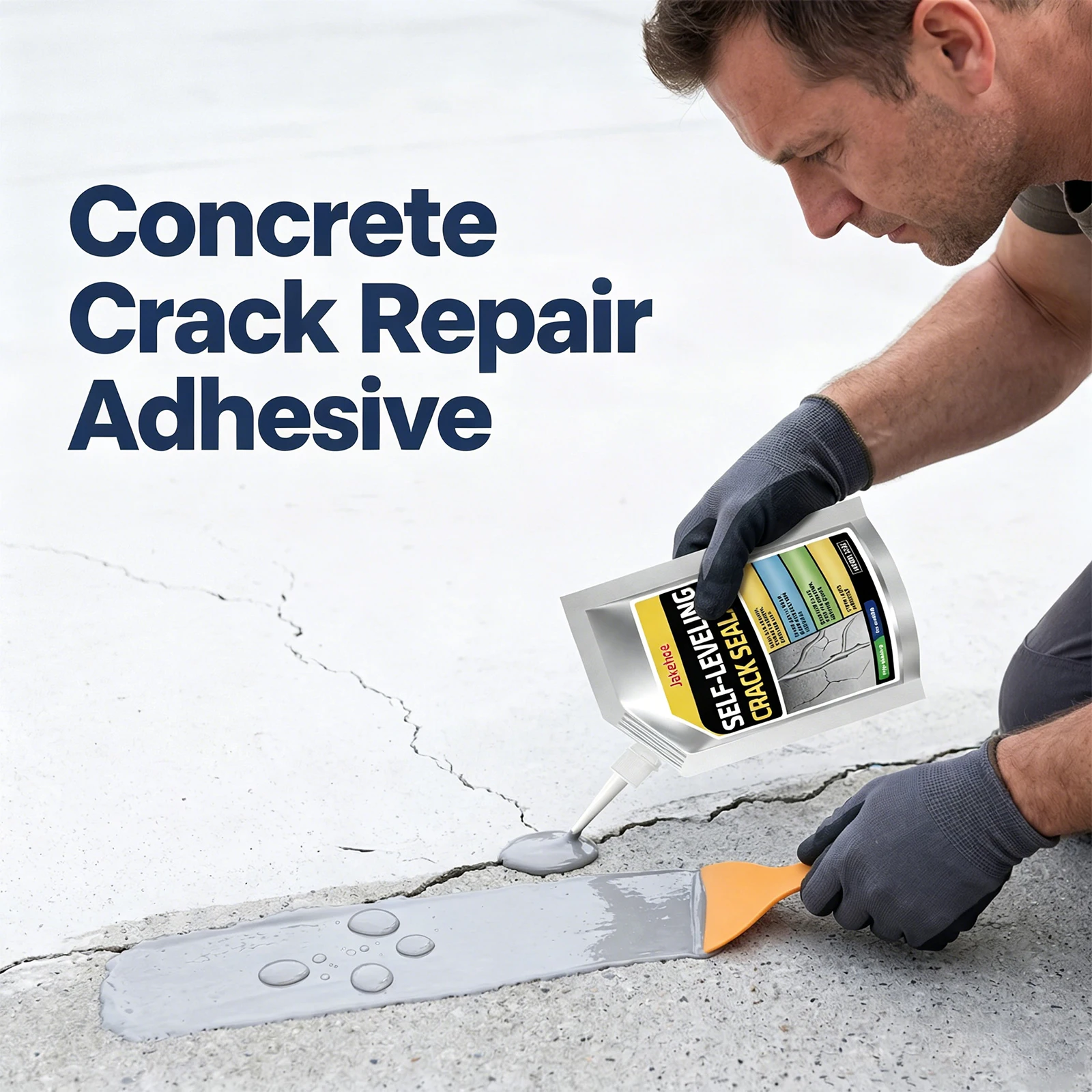 Jakehoe Self Leveling Crack Sealant Concrete Crack Repair Waterproof Durable Outdoor UV Resistant Adhesive Damage Prevention
Jakehoe Self Leveling Crack Sealant Concrete Crack Repair Waterproof Durable Outdoor UV Resistant Adhesive Damage Prevention