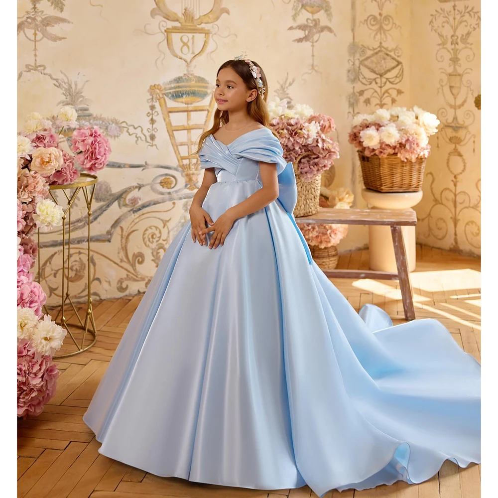 Blue Girl Princess Dresses Puffy Flower Girl Dress Bow Cute Kid Birthday Party Gown Kid Child Dresses Dress
Blue Girl Princess Dresses Puffy Flower Girl Dress Bow Cute Kid Birthday Party Gown Kid Child Dresses Dress