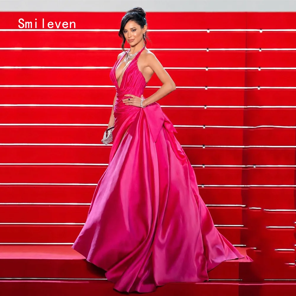 Smileven Luxury Noval Mermaid Evening Dress Halter Side Silt Formal Prom Dresses Pleat Rose Red Party Gowns Customized 2026
Smileven Luxury Noval Mermaid Evening Dress Halter Side Silt Formal Prom Dresses Pleat Rose Red Party Gowns Customized 2026