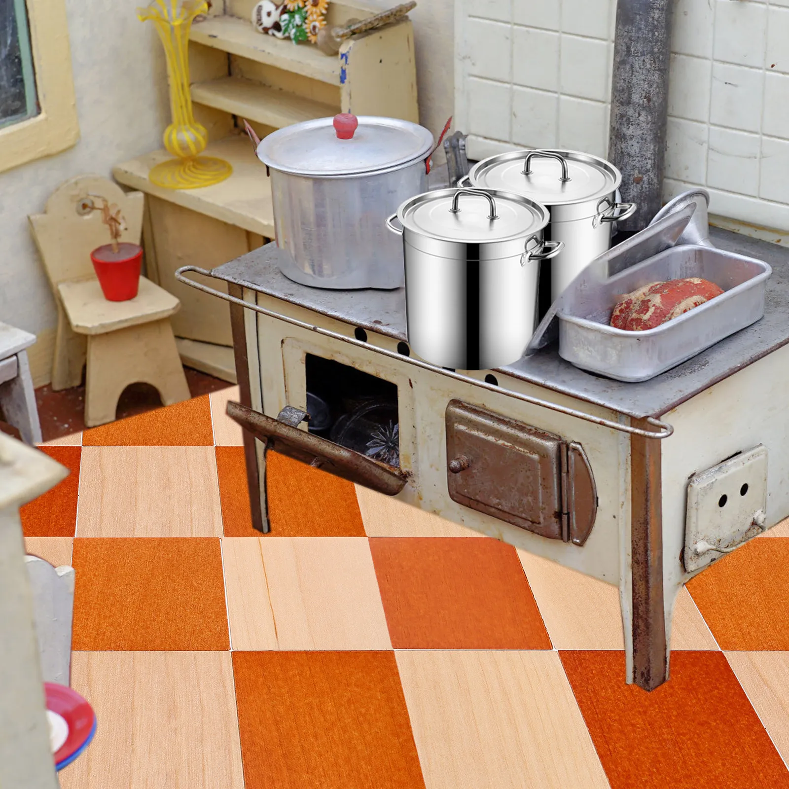 48Pcs Double-Sided Wooden Miniature Flooring Boards for DIY Dollhouse Flooring Accessories Mini Floorboard Sheets
48Pcs Double-Sided Wooden Miniature Flooring Boards for DIY Dollhouse Flooring Accessories Mini Floorboard Sheets