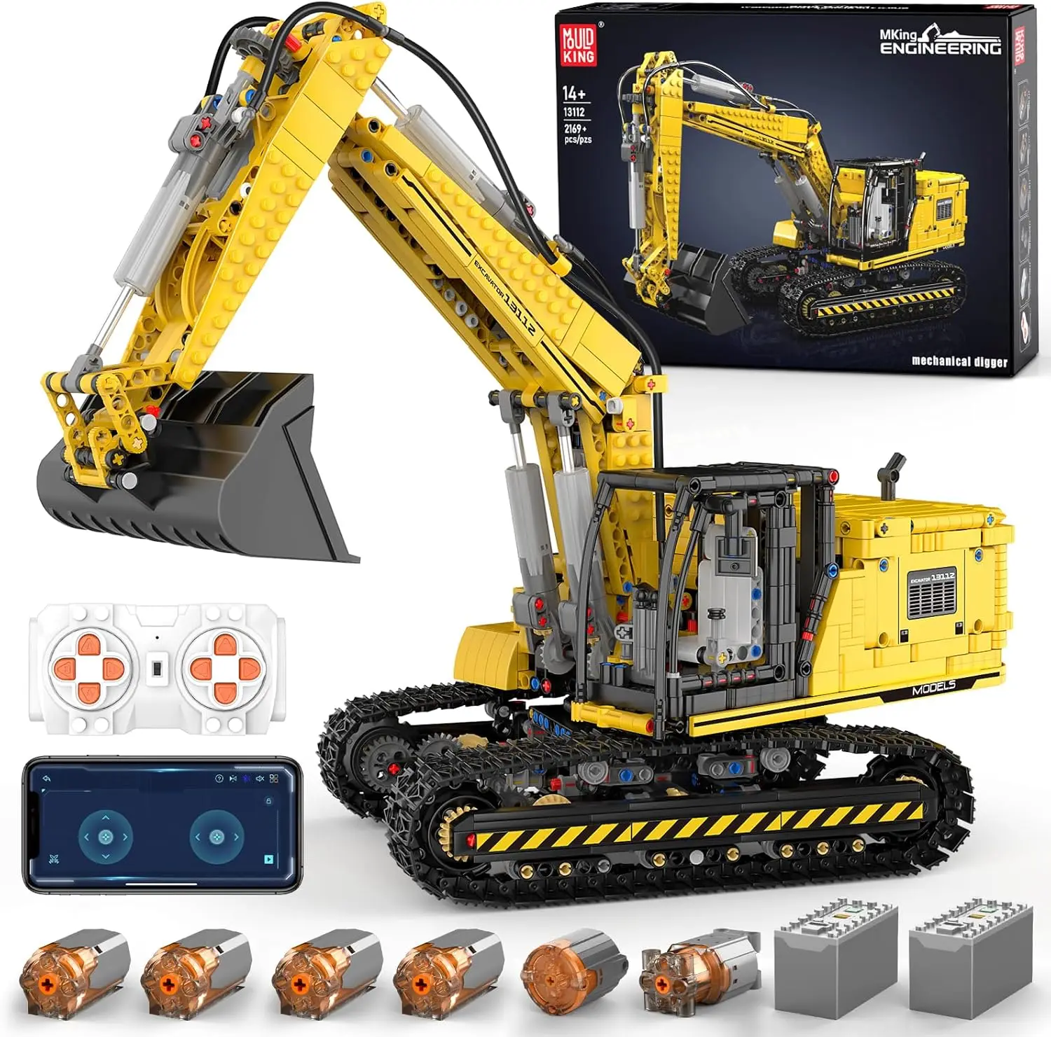 RC Excavator Technique Building Blocks for Boy Age 8-14,13112 RC Construction Engineering Toy with APP Remote Control Building T
RC Excavator Technique Building Blocks for Boy Age 8-14,13112 RC Construction Engineering Toy with APP Remote Control Building T