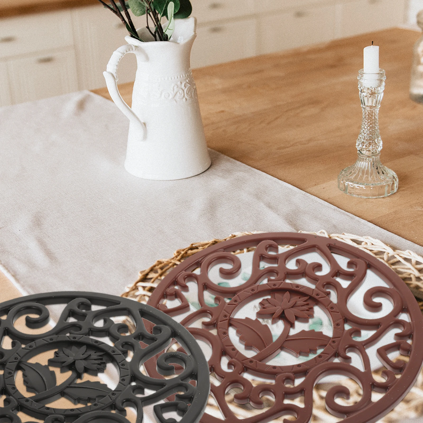 2 Pcs Silicone Pot Trivets Heat Resistant Kitchen Mats Insulated Hot Pan Pad Multifunctional Dinner Mats For Hot Dishes
2 Pcs Silicone Pot Trivets Heat Resistant Kitchen Mats Insulated Hot Pan Pad Multifunctional Dinner Mats For Hot Dishes