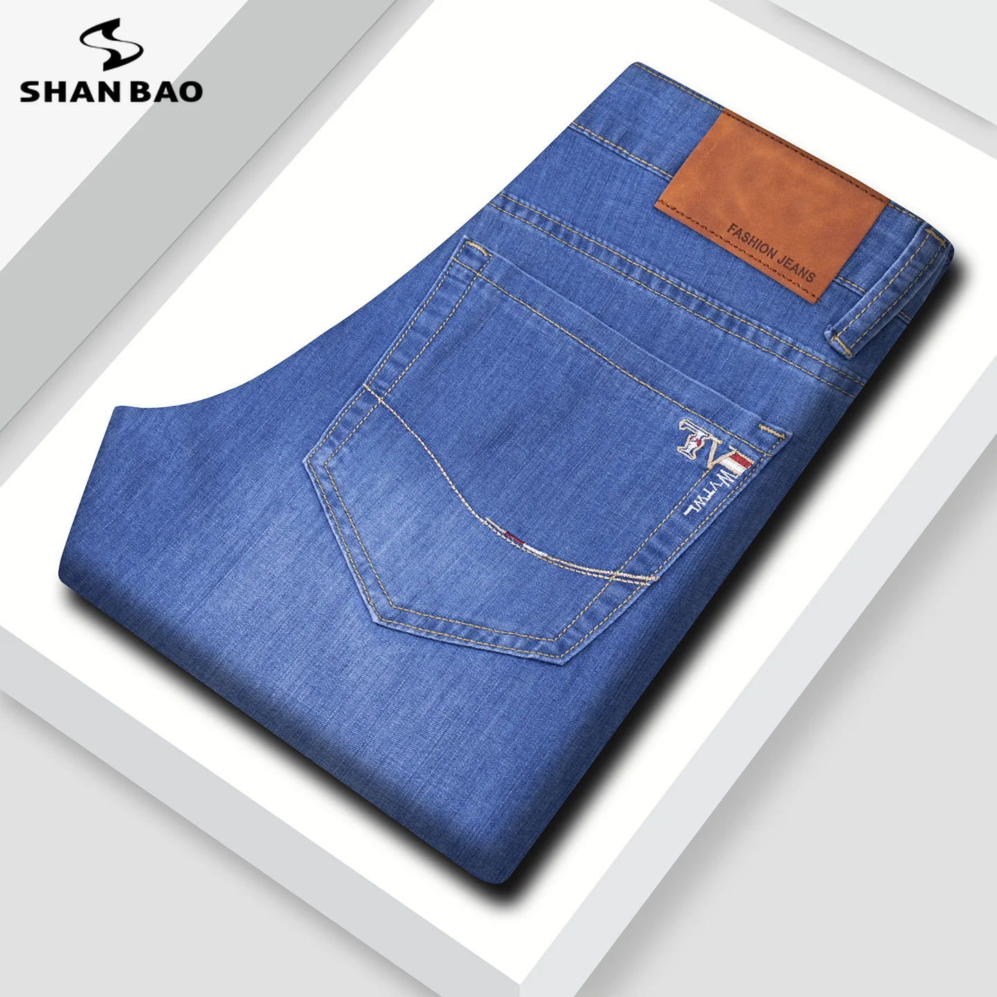 SHAN BAO 28-46 plus size men's straight lightweight jeans 2026 summer brand business casual men's stretch thin trousers pants
SHAN BAO 28-46 plus size men's straight lightweight jeans 2026 summer brand business casual men's stretch thin trousers pants
