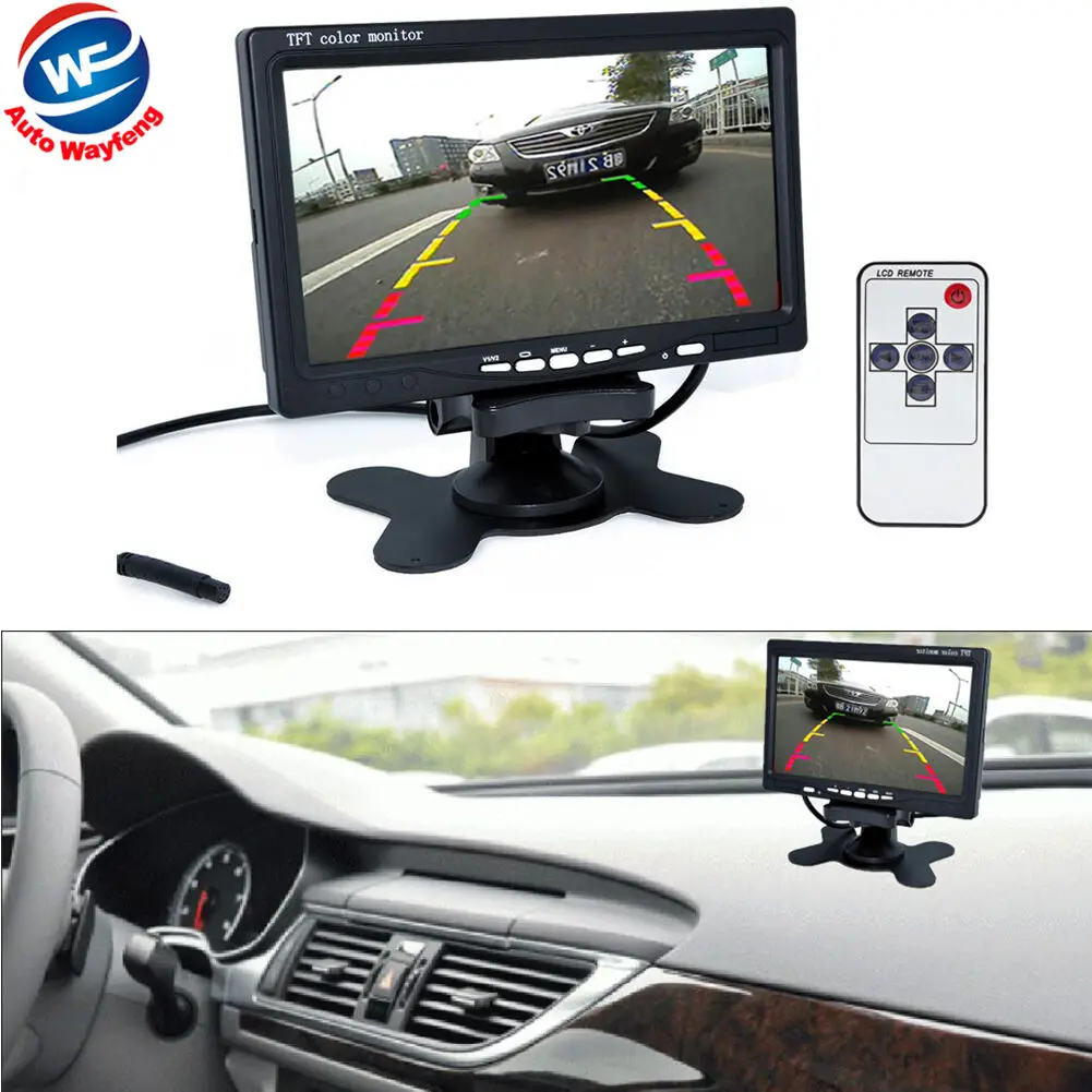 Factory Selling New Car Monitor 7" Digital Color TFT 16:9 LCD Car Reverse Monitor with 2 Bracket holder for Rearview Camera DVR
Factory Selling New Car Monitor 7" Digital Color TFT 16:9 LCD Car Reverse Monitor with 2 Bracket holder for Rearview Camera DVR