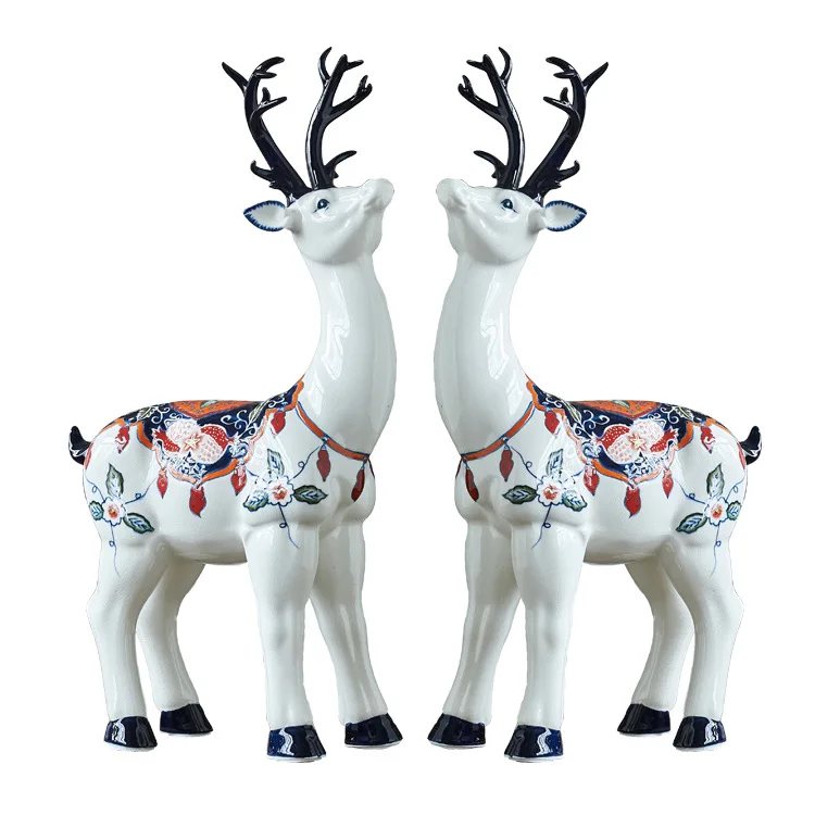 Blue and White Ceramic Deer Sculpture Ornament for Home Decor Hand-Painted Lucky Deer Art Piece Cultural Gift Collection
Blue and White Ceramic Deer Sculpture Ornament for Home Decor Hand-Painted Lucky Deer Art Piece Cultural Gift Collection