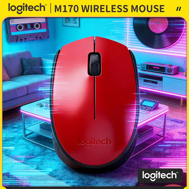 Logitech M170 Wireless Mouse Plug & Play Design 2.4GHz 10m Range 12-Month Battery for Home Office Business Use