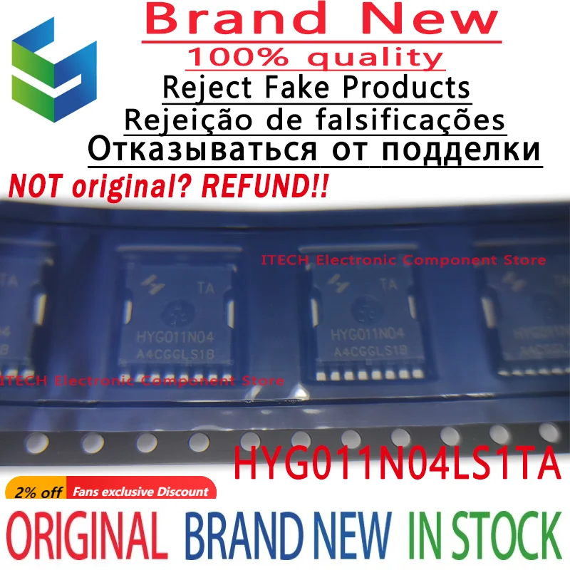 10 шт./лот оригинальный HYG011N04LS1TA G011N04 HYG011N04 40 в 320A MOSFET 100% новый и оригинальный
10 шт./лот оригинальный HYG011N04LS1TA G011N04 HYG011N04 40 в 320A MOSFET 100% новый и оригинальный