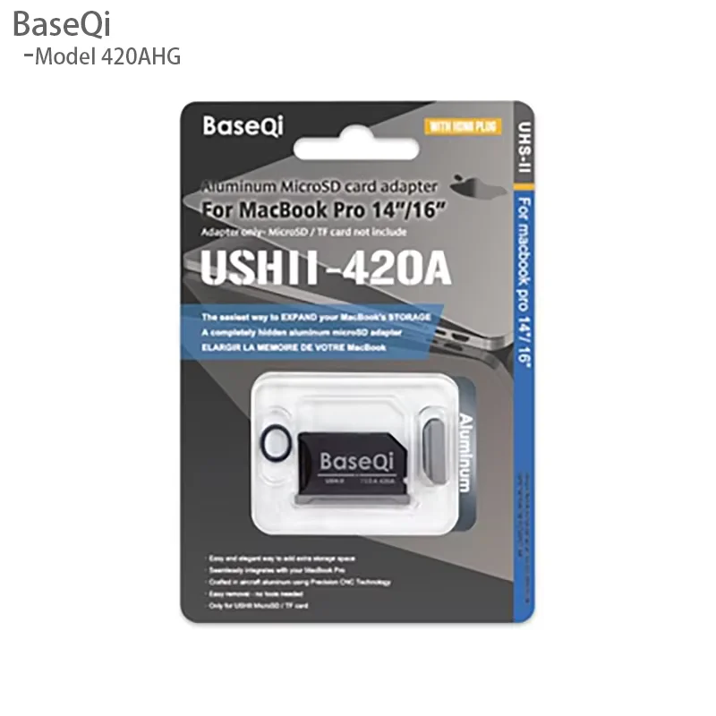 Для Macbook Pro14 дюймов 16 дюймов M1/M2M3 Baseqi MicroSD адаптер алюминиевый увеличение места для хранения серый с пылезащитной заглушкой HDMI 420AHG
Для Macbook Pro14 дюймов 16 дюймов M1/M2M3 Baseqi MicroSD адаптер алюминиевый увеличение места для хранения серый с пылезащитной заглушкой HDMI 420AHG