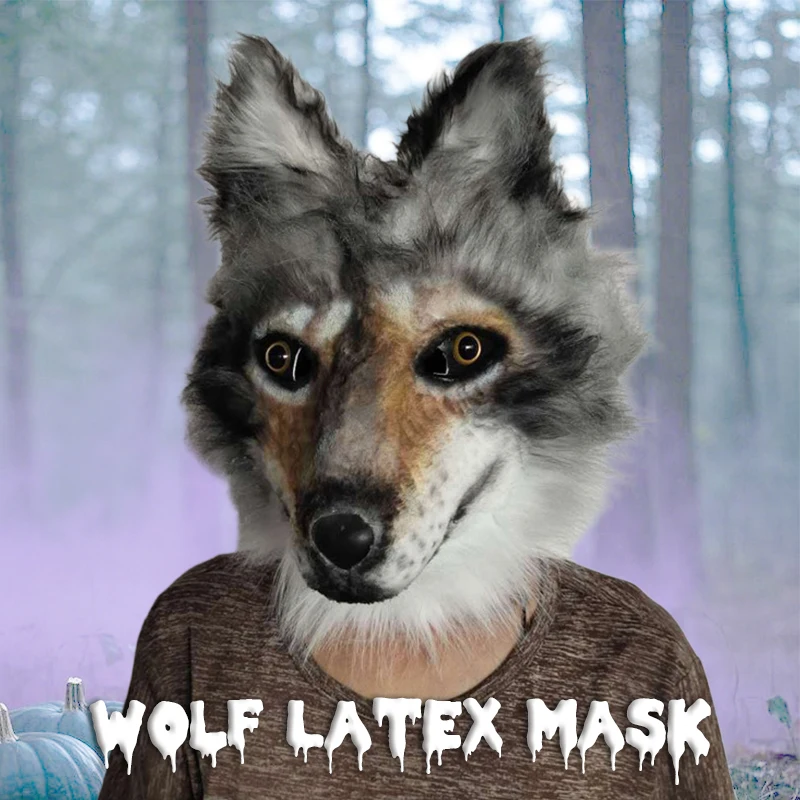 Dog Latex Mask Cosplay Party Props Adult Full Face Gray Hair Wolf Masks Halloween Carnival Costume Funny Fur Animal Wolf Masks
Dog Latex Mask Cosplay Party Props Adult Full Face Gray Hair Wolf Masks Halloween Carnival Costume Funny Fur Animal Wolf Masks
