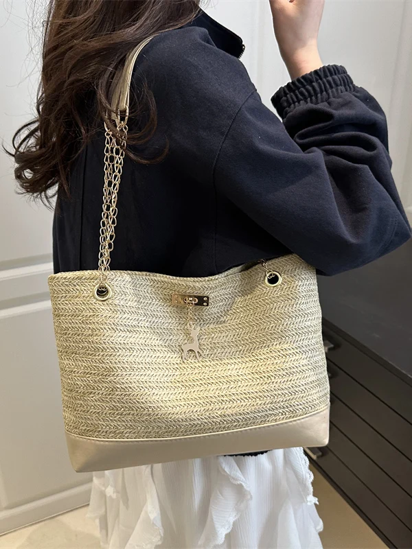 Large Capaci St Woven Tote Bag Women's Faion Retro Handbag Commuter Bag Single oulder Basket Bag Casual Handbag
Large Capaci St Woven Tote Bag Women's Faion Retro Handbag Commuter Bag Single oulder Basket Bag Casual Handbag
