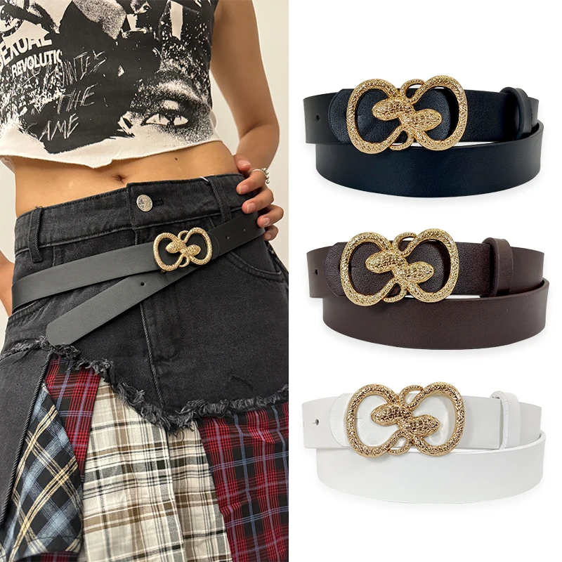 Fashion Black PU Leather Designer Belts for Women Luxury Waist Strap Female Jeans Dress Trouser Snake Belt Decorative Waistband
Fashion Black PU Leather Designer Belts for Women Luxury Waist Strap Female Jeans Dress Trouser Snake Belt Decorative Waistband